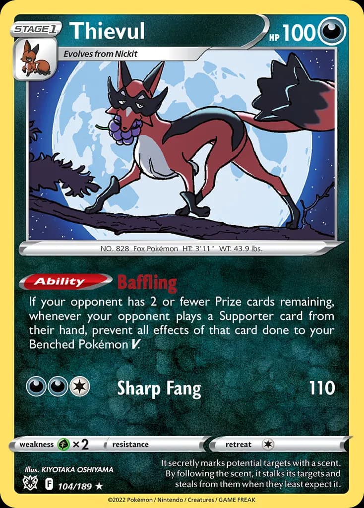Thievul — Astral Radiance 104 Pokémon card