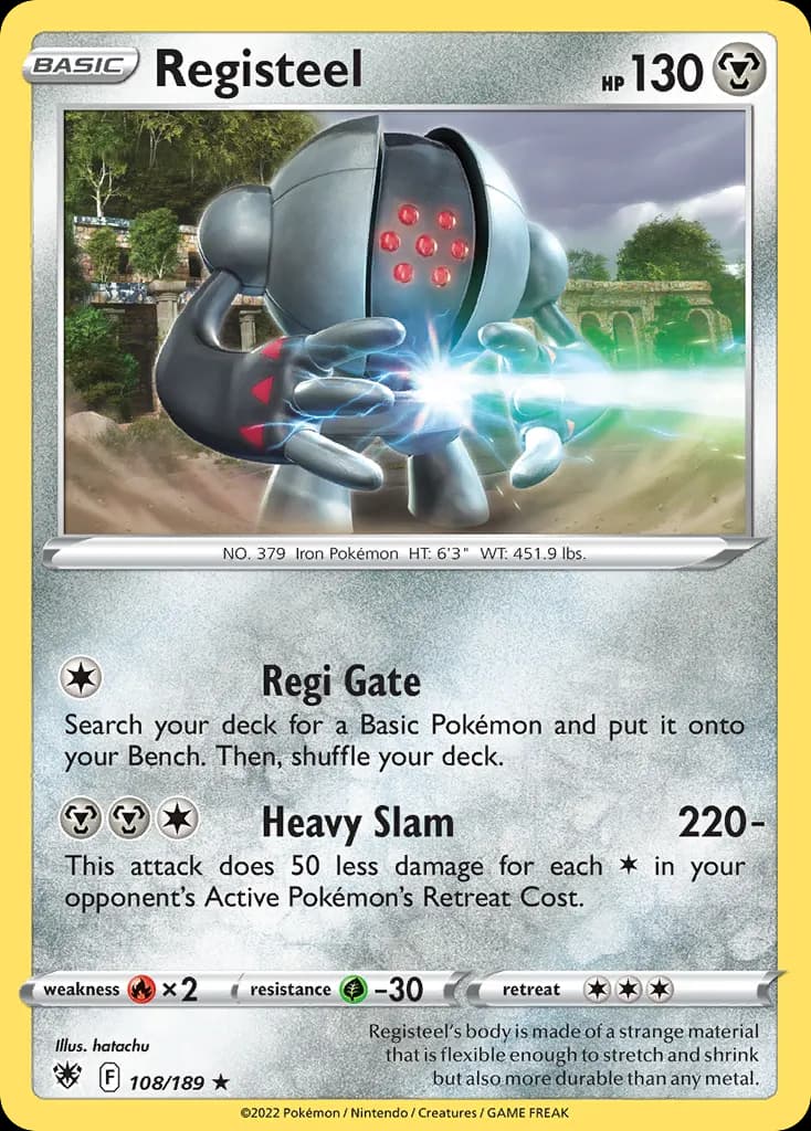 Registeel — Astral Radiance 108 Pokémon card