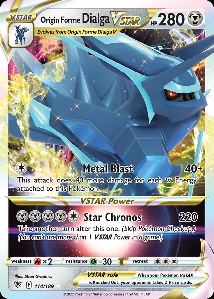 Origin Forme Dialga VSTAR — Astral Radiance 114 Pokémon card