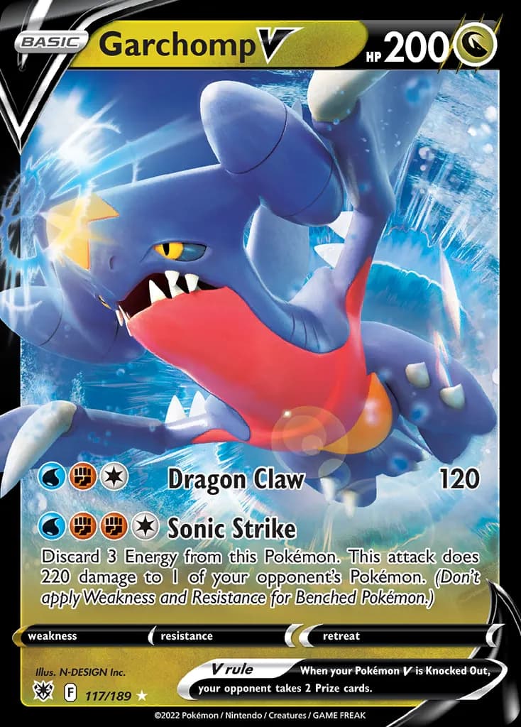 Garchomp V — Astral Radiance 117 Pokémon card