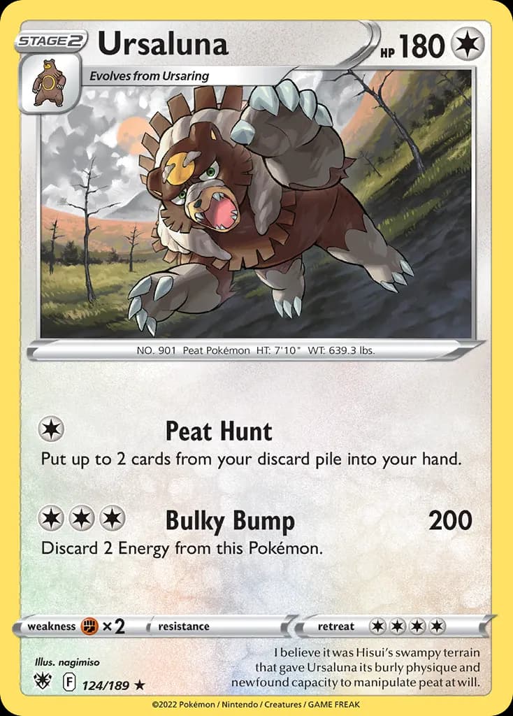 Ursaluna — Astral Radiance 124 Pokémon card