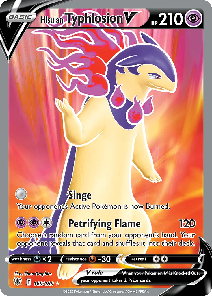 Hisuian Typhlosion V — Astral Radiance 169 Pokémon card