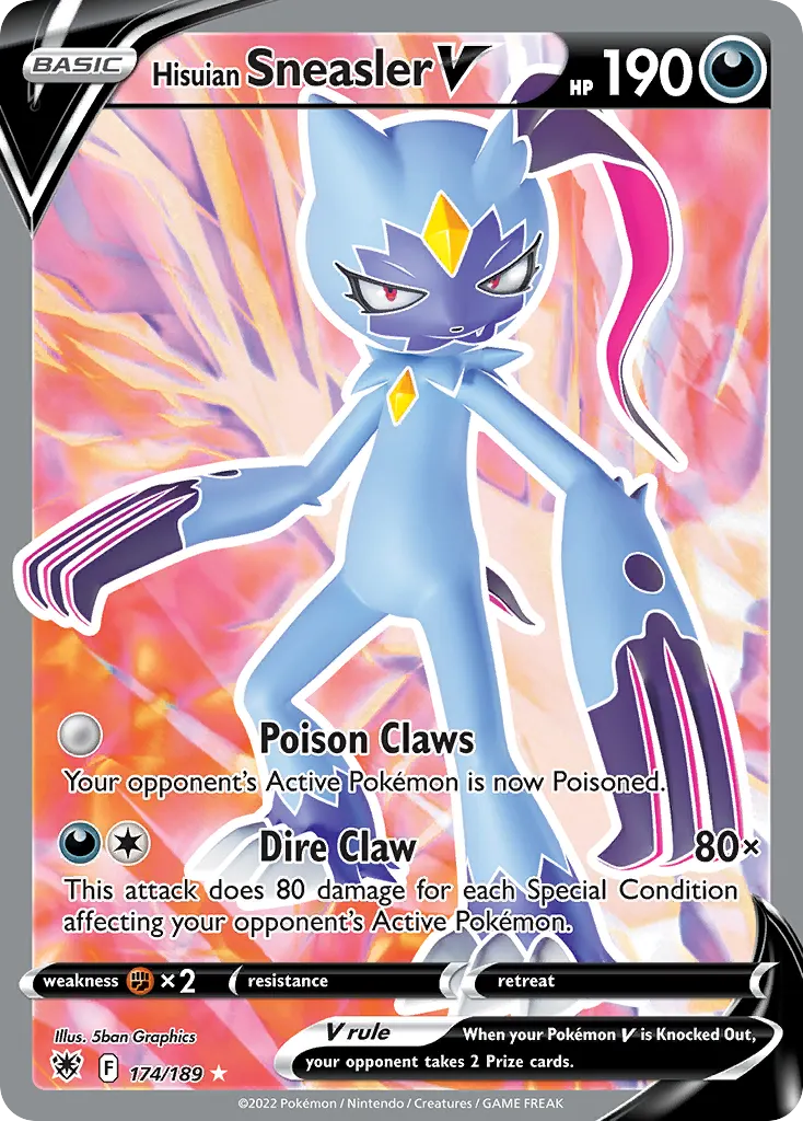 Hisuian Sneasler V — Astral Radiance 174 Pokémon card