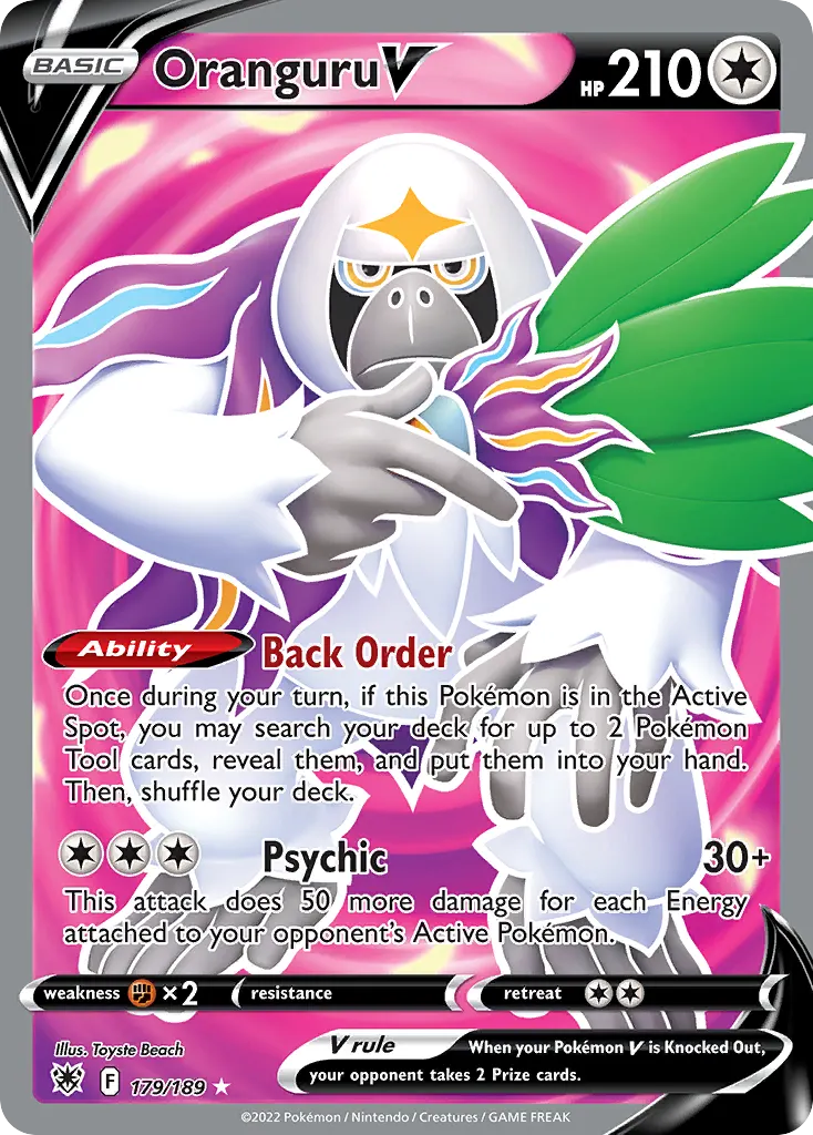 Oranguru V — Astral Radiance 179 Pokémon card