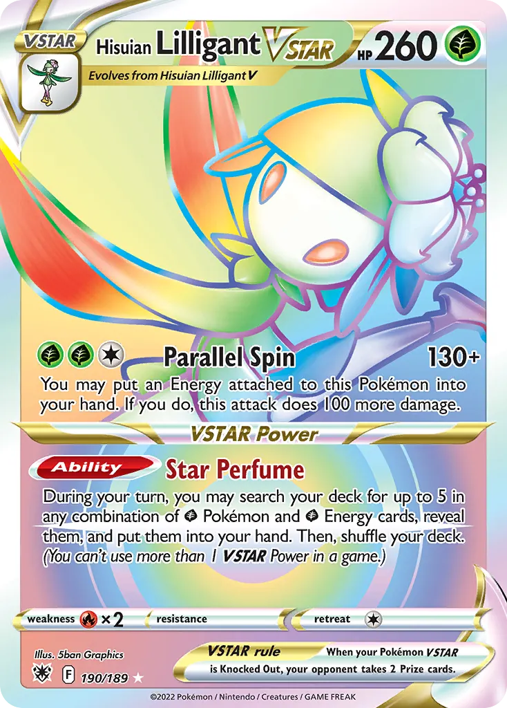 Hisuian Lilligant VSTAR — Astral Radiance 190 Pokémon card