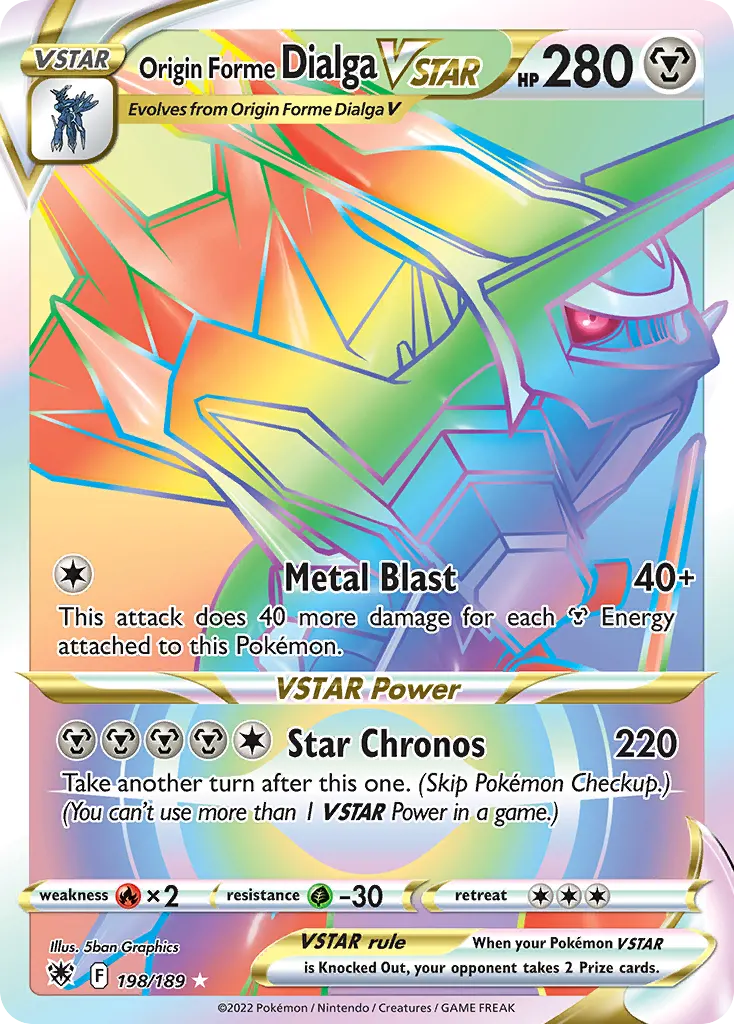 Origin Forme Dialga VSTAR — Astral Radiance 198 Pokémon card