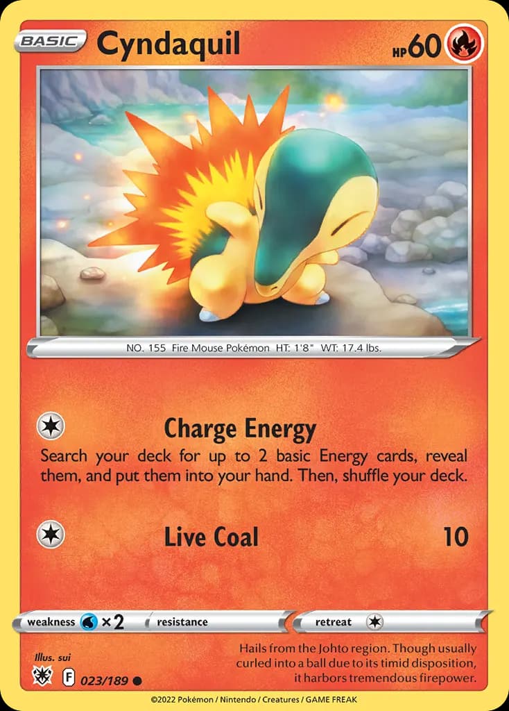 Cyndaquil — Astral Radiance 23 Pokémon card