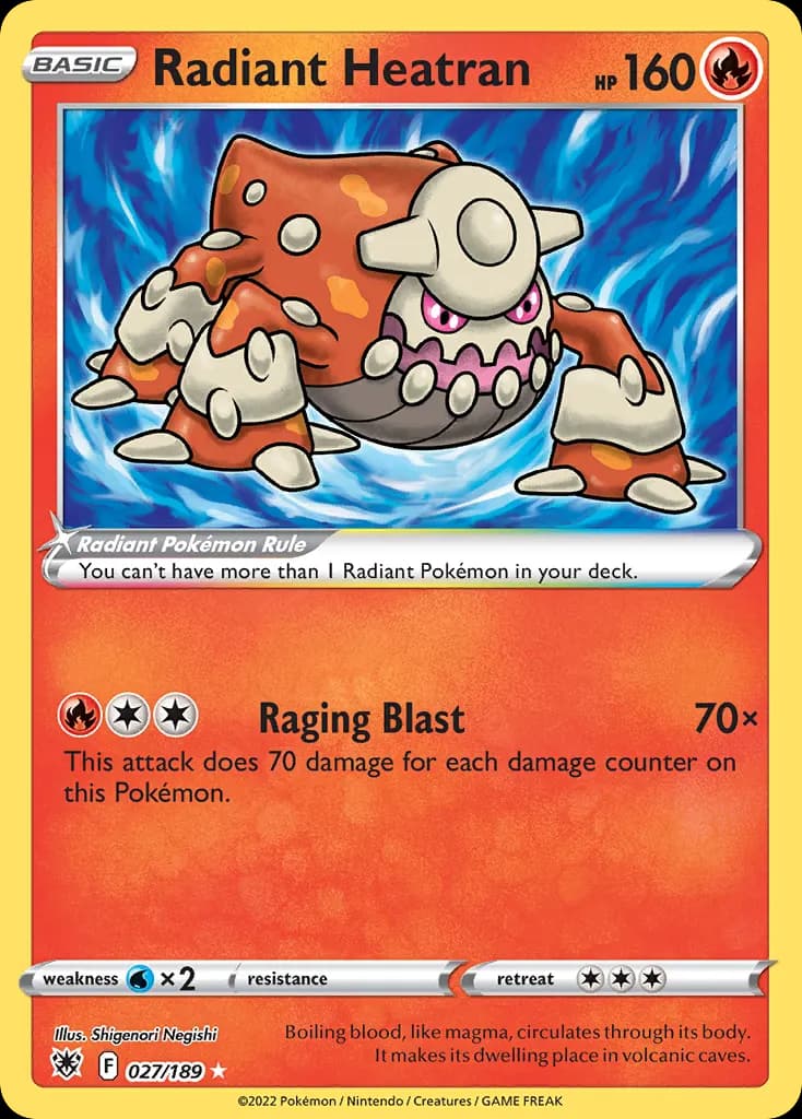 Radiant Heatran — Astral Radiance 27 Pokémon card