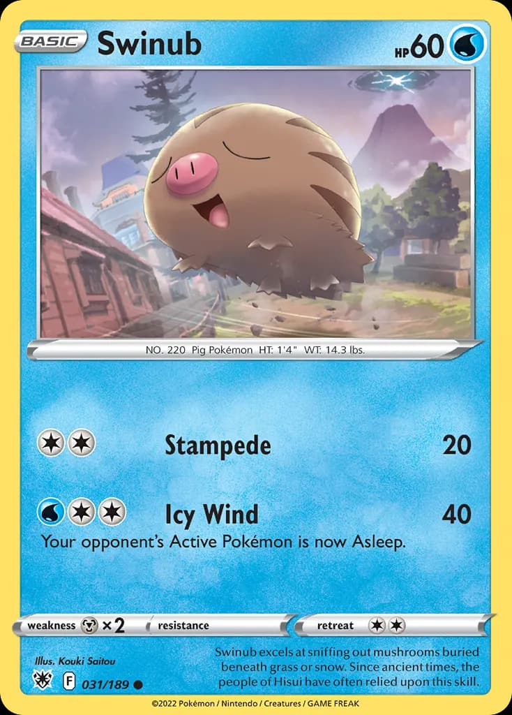 Swinub — Astral Radiance 31 Pokémon card