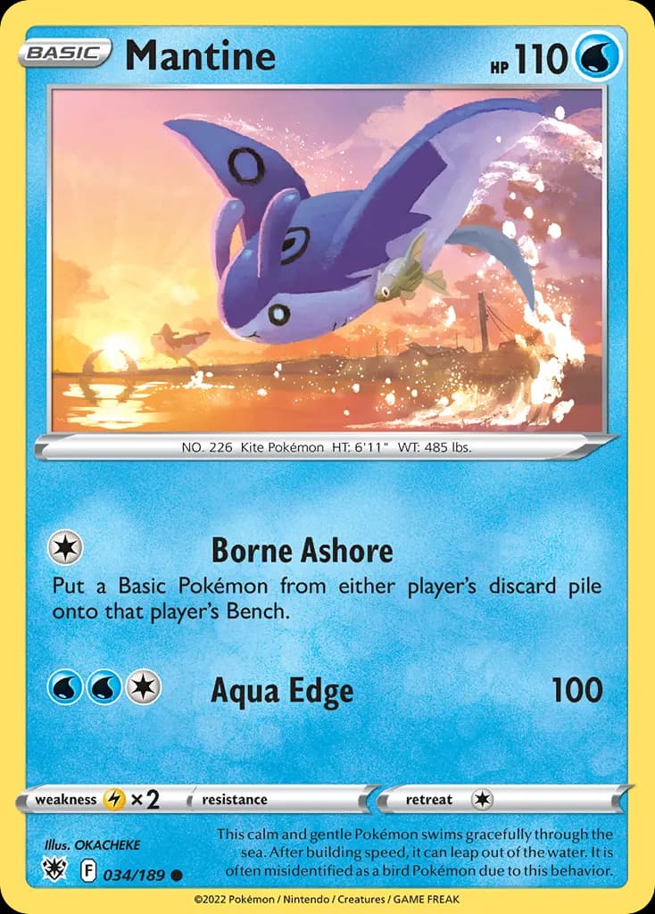 Mantine — Astral Radiance 34 Pokémon card