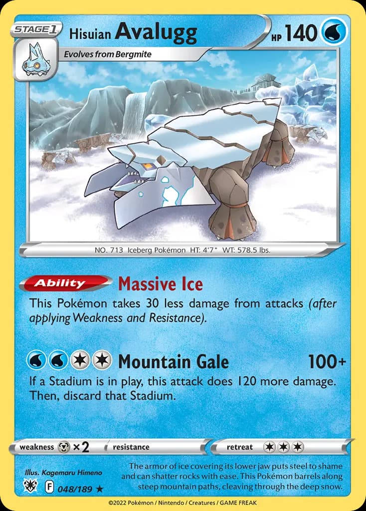 Hisuian Avalugg — Astral Radiance 48 Pokémon card