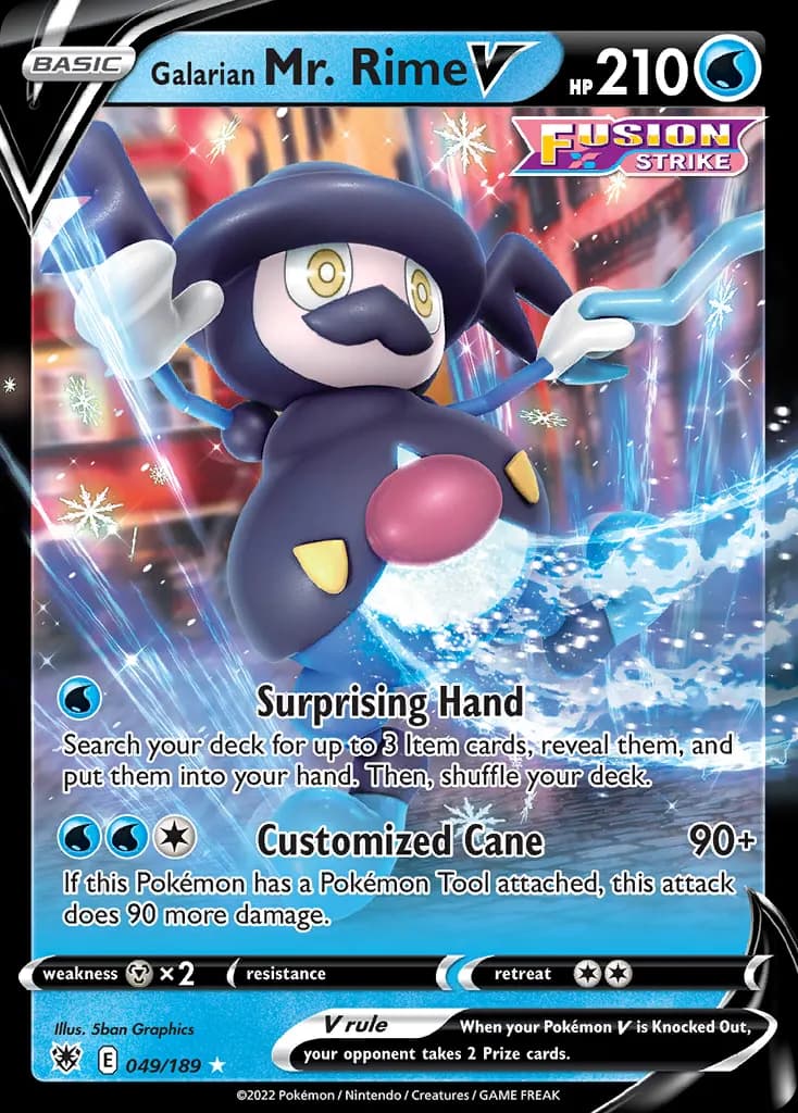 Galarian Mr. Rime V — Astral Radiance 49 Pokémon card