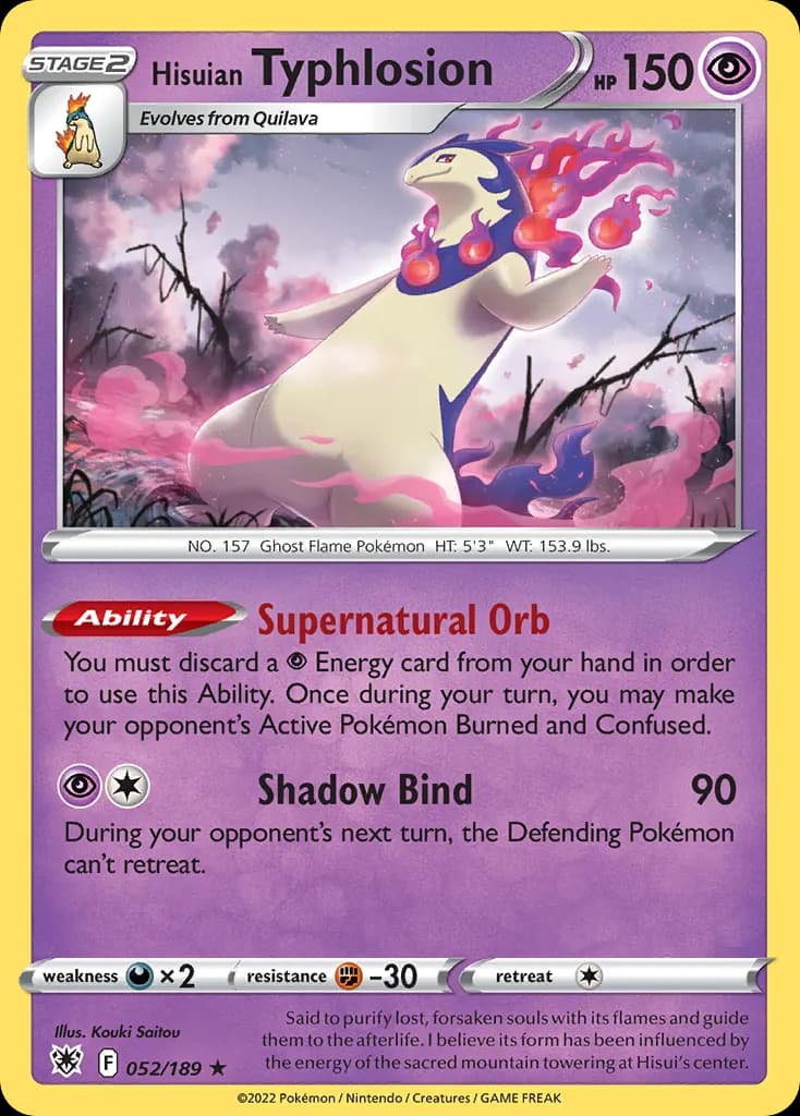 Hisuian Typhlosion — Astral Radiance 52 Pokémon card