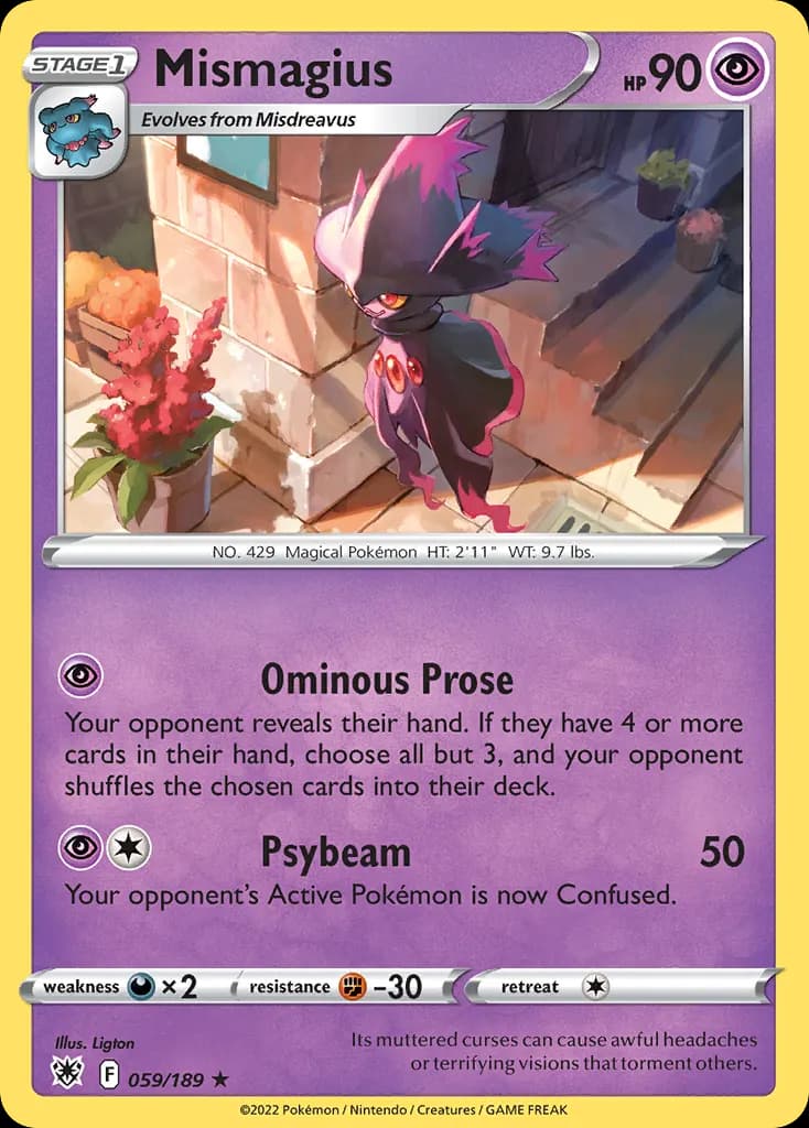 Mismagius — Astral Radiance 59 Pokémon card
