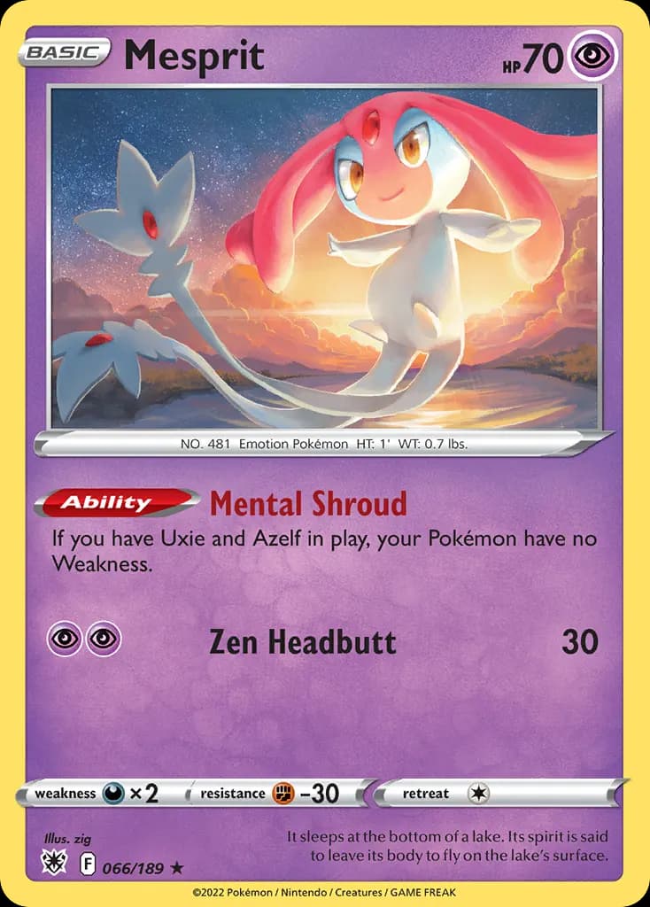 Mesprit — Astral Radiance 66 Pokémon card