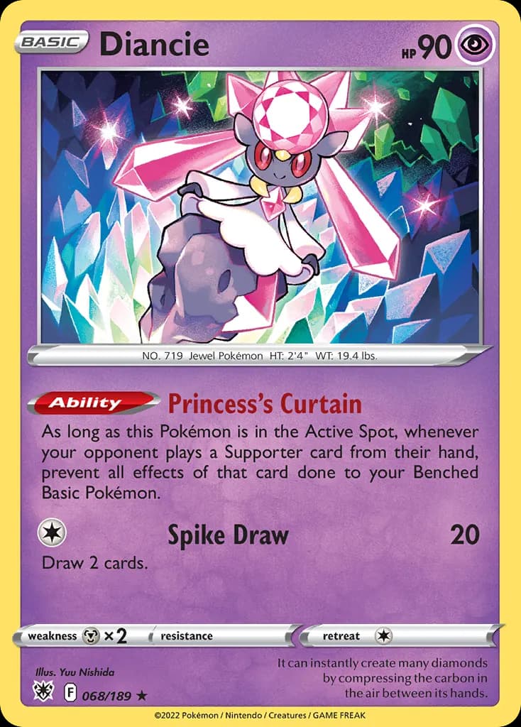 Diancie — Astral Radiance 68 Pokémon card