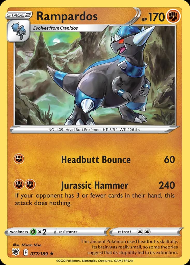 Rampardos — Astral Radiance 77 Pokémon card