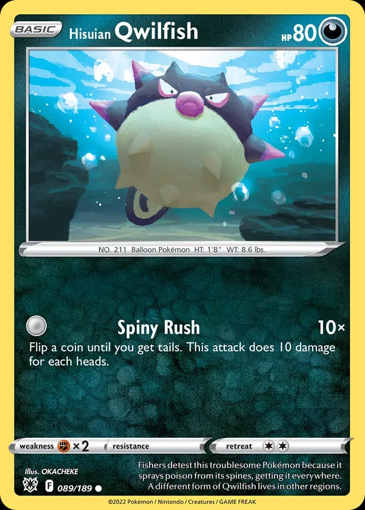 Hisuian Qwilfish — Astral Radiance 89 Pokémon card