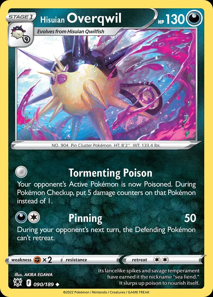 Hisuian Overqwil — Astral Radiance 90 Pokémon card