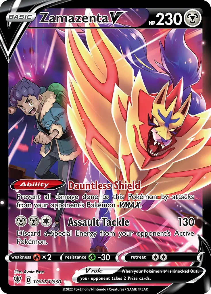 Zamazenta V — Astralglanz Trainer-Galerie TG22 German Pokémon card