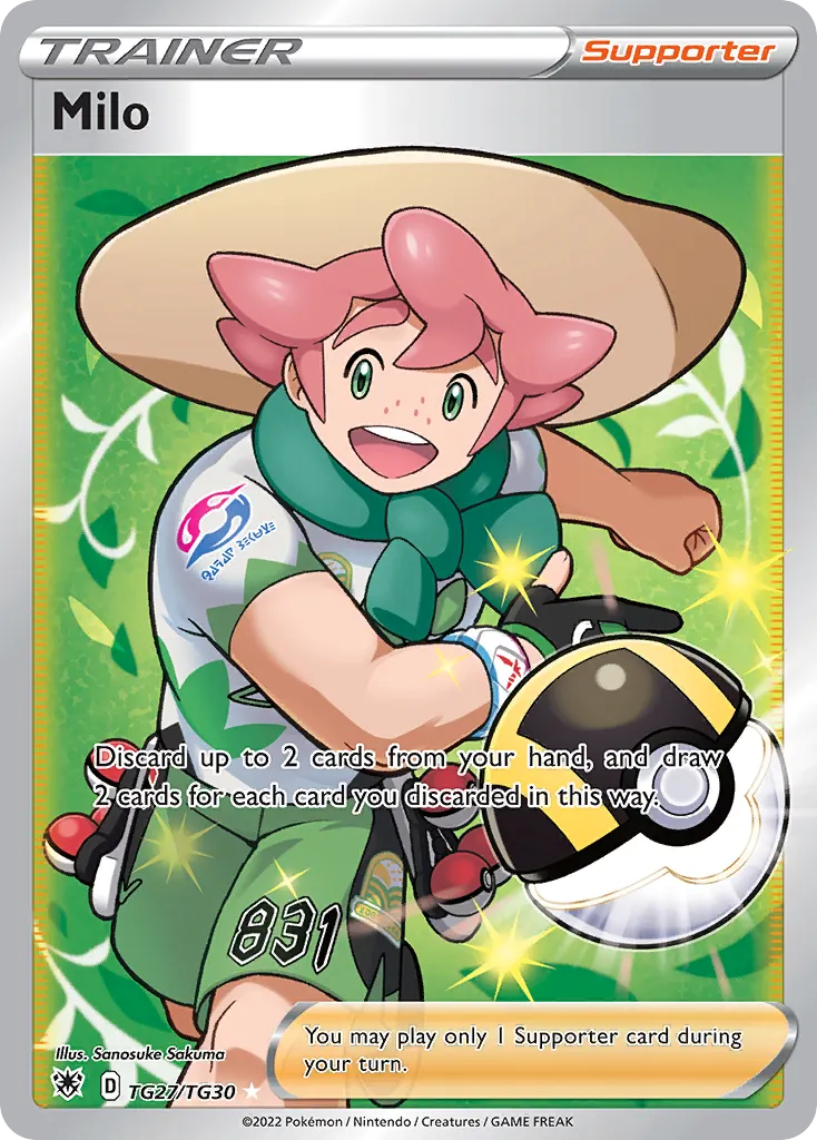 Milo — Estrelas Radiantes Galeria de Treinador TG27 Portuguese Pokémon card