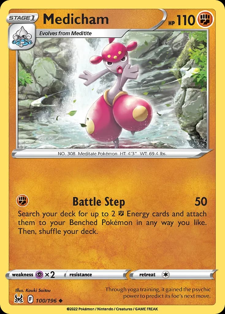 Medicham — Lost Origin 100 Pokémon card