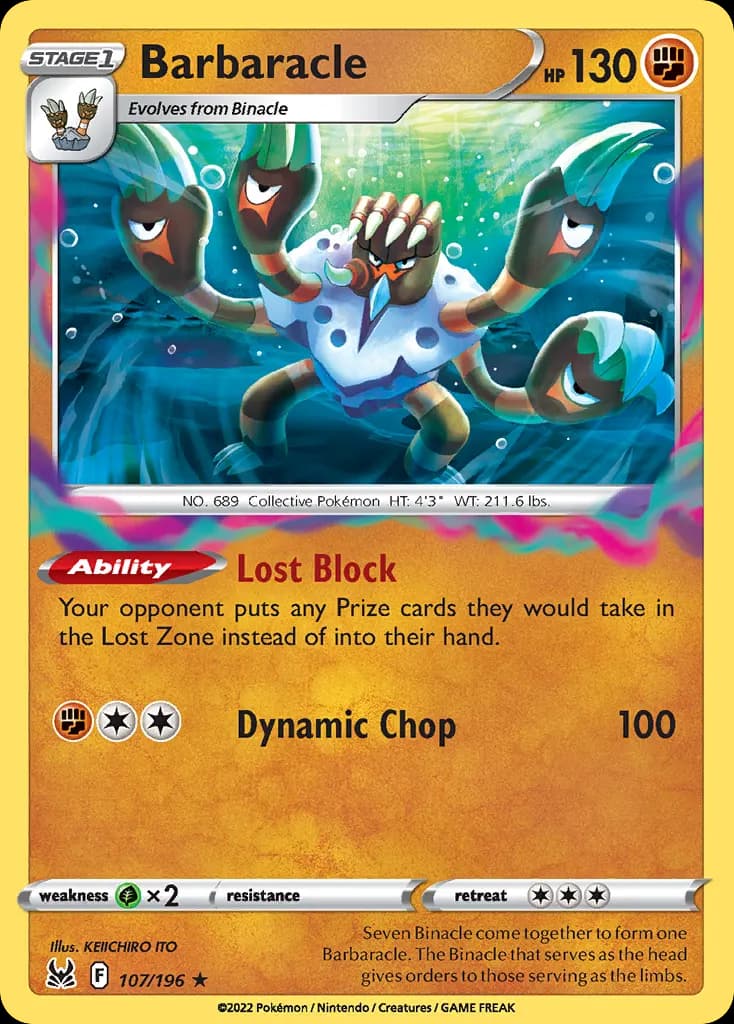 Barbaracle — Lost Origin 107 Pokémon card