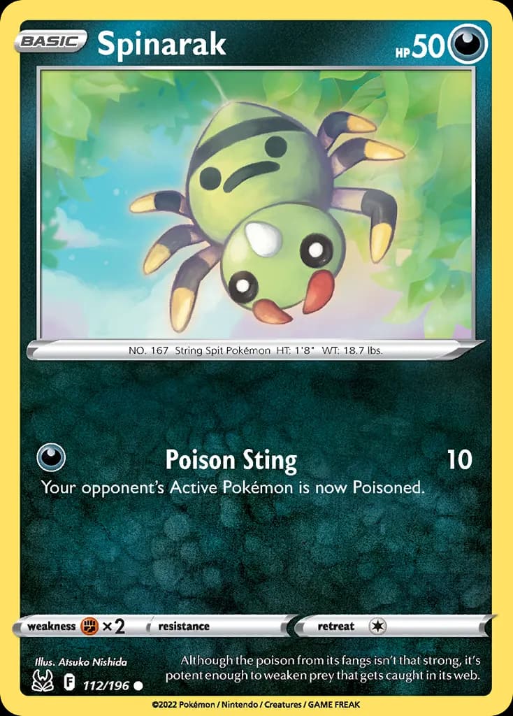 Spinarak — Lost Origin 112 Pokémon card