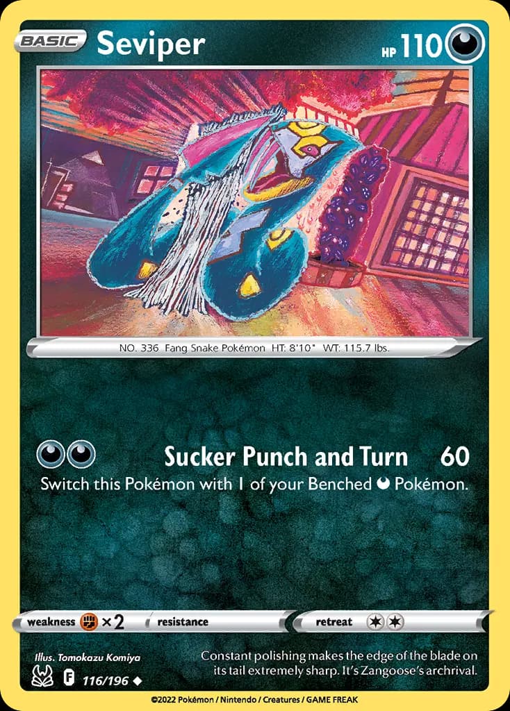Seviper — Lost Origin 116 Pokémon card