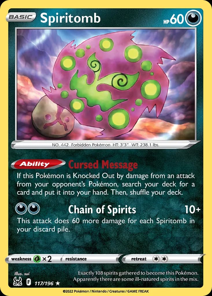 Spiritomb — Lost Origin 117 Pokémon card