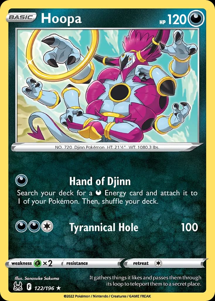 Hoopa — Lost Origin 122 Pokémon card