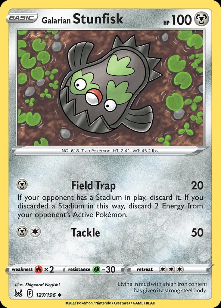 Galarian Stunfisk — Lost Origin 127 Pokémon card