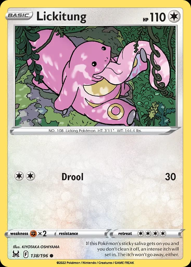 Lickitung — Lost Origin 138 Pokémon card