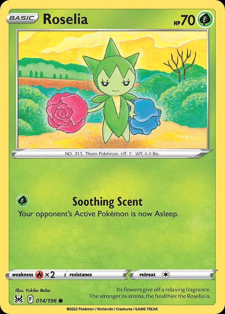 Roselia — Lost Origin 14 Pokémon card