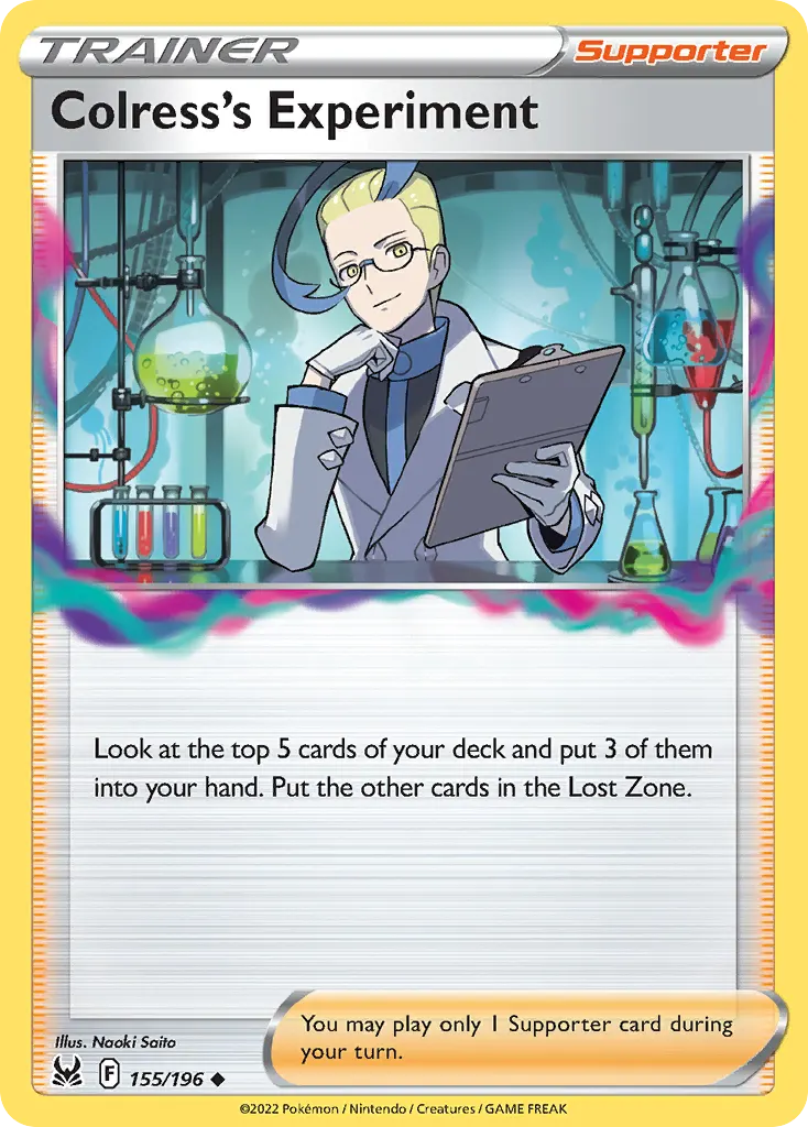 Colress's Experiment — Lost Origin 155 Pokémon card