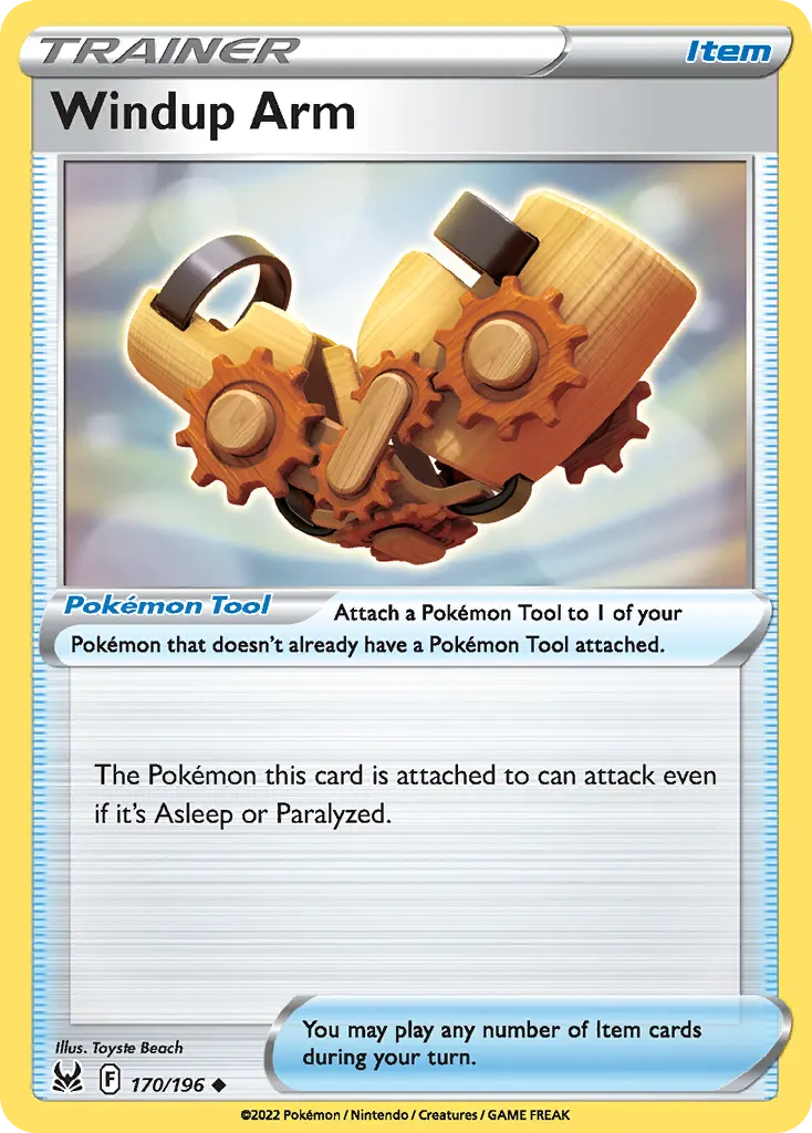Windup Arm — Lost Origin 170 Pokémon card