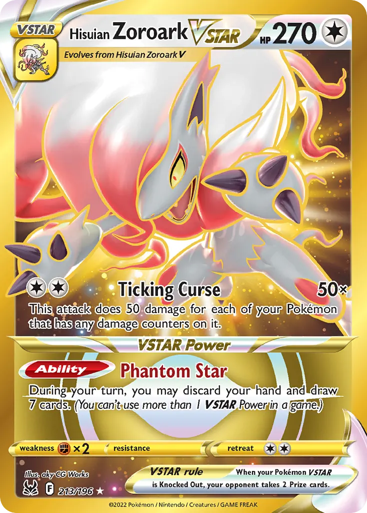 Hisuian Zoroark VSTAR — Lost Origin 213 Pokémon card
