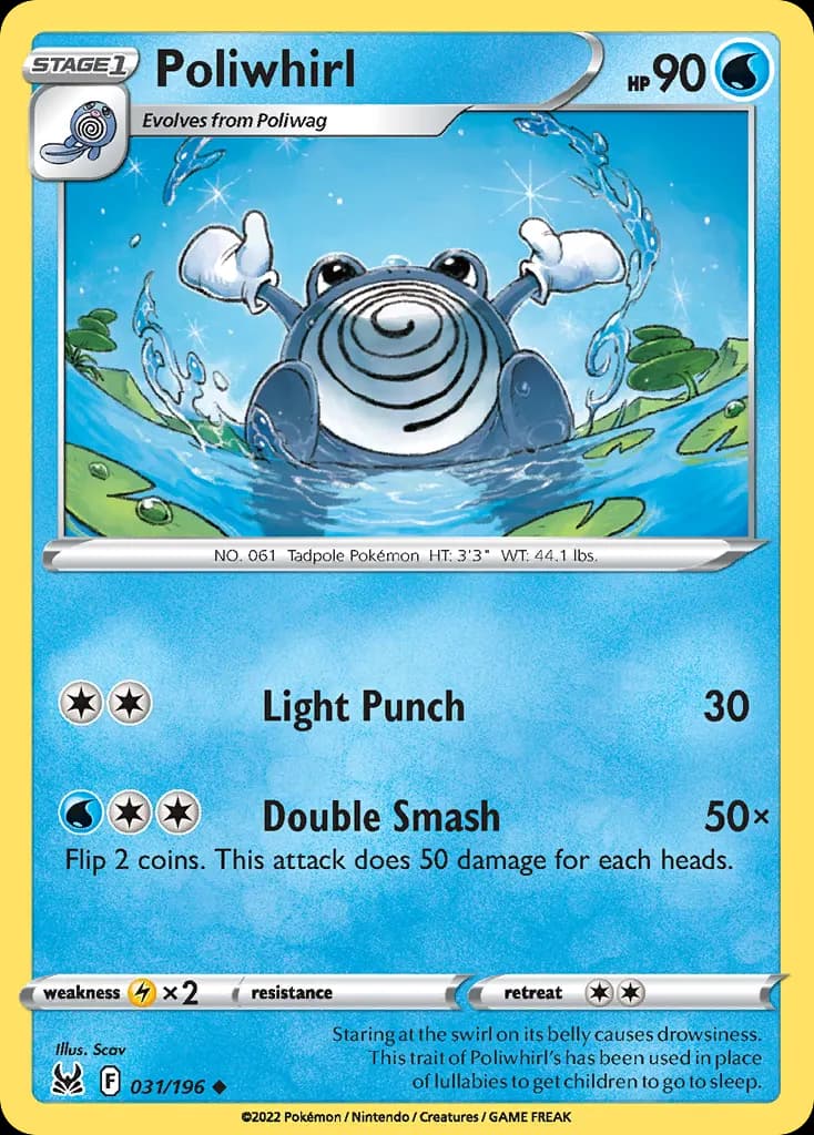 Poliwhirl — Lost Origin 31 Pokémon card