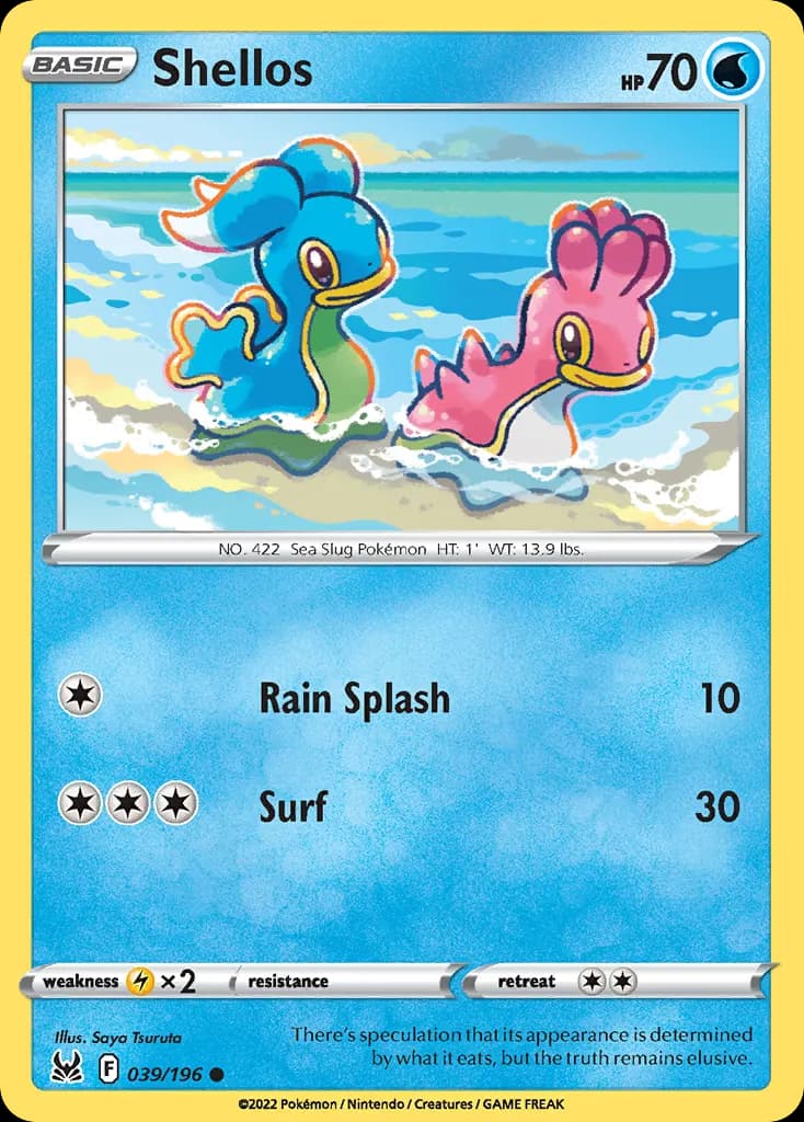 Shellos — Lost Origin 39 Pokémon card