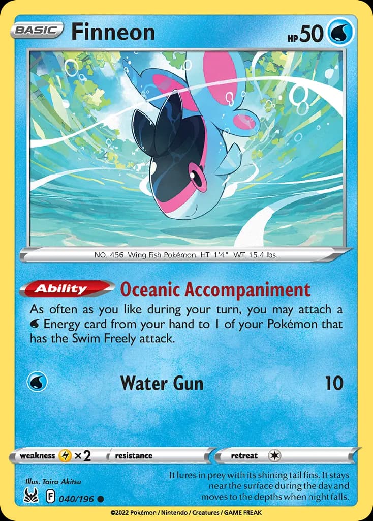 Finneon — Lost Origin 40 Pokémon card