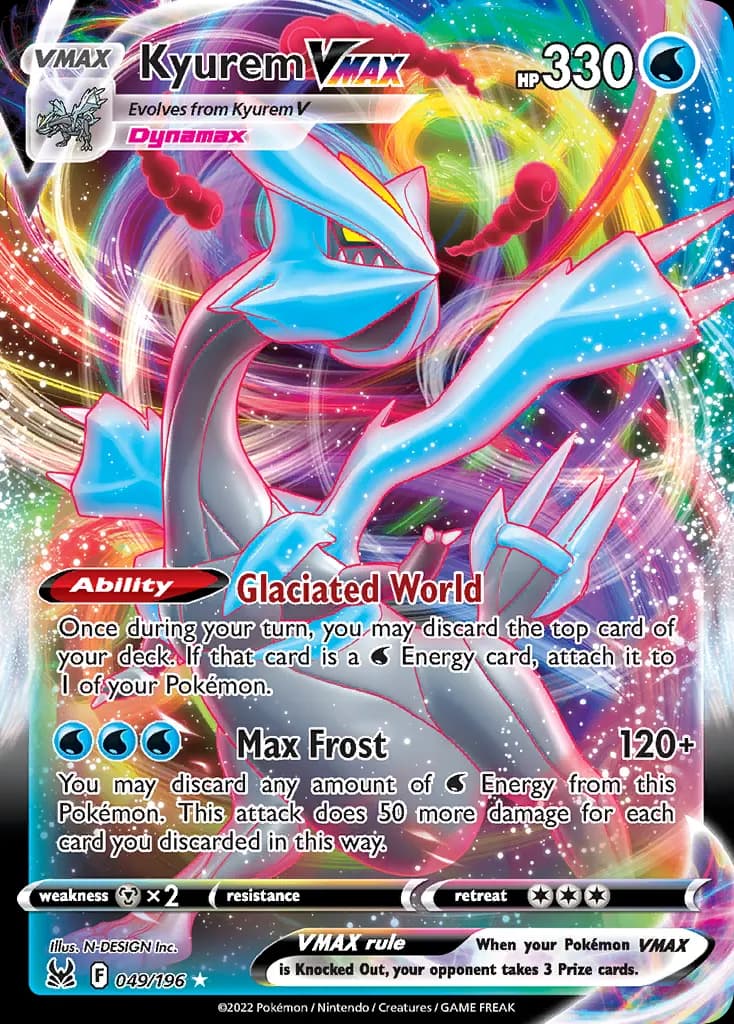 Kyurem VMAX — Lost Origin 49 Pokémon card