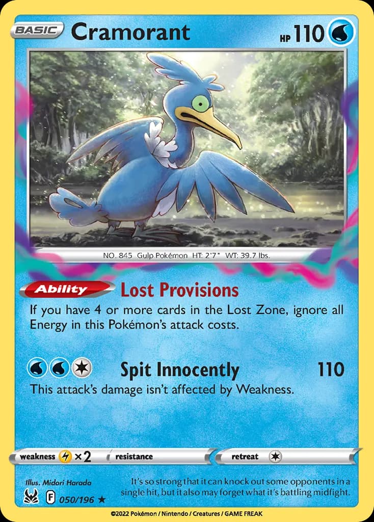 Cramorant — Lost Origin 50 Pokémon card