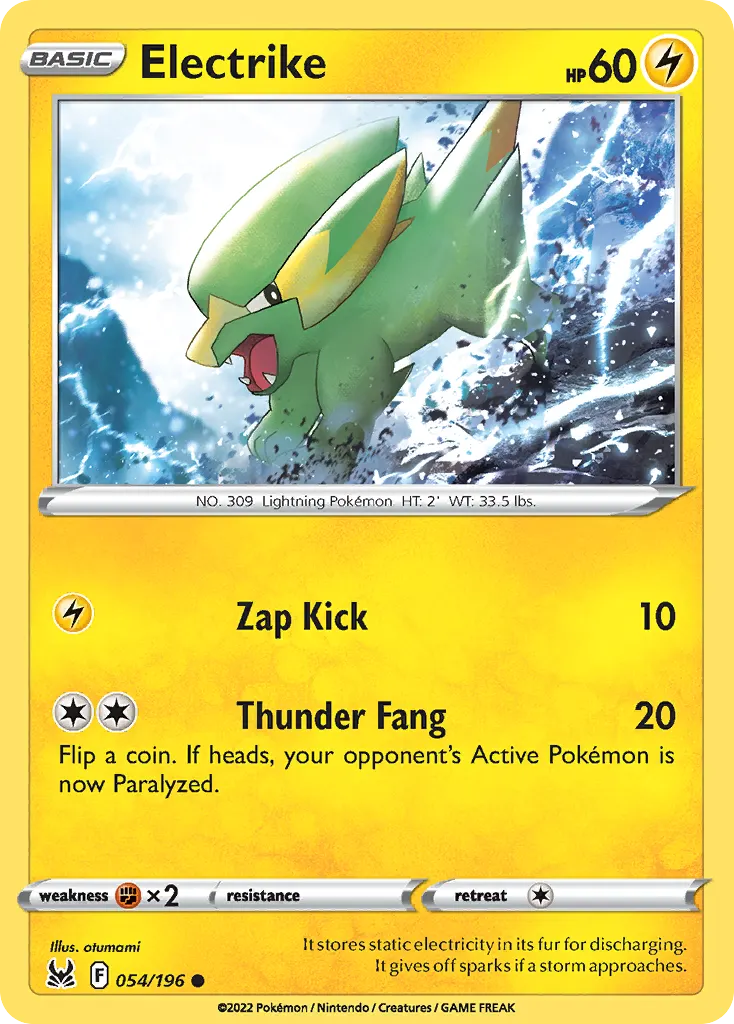 Electrike — Lost Origin 54 Pokémon card