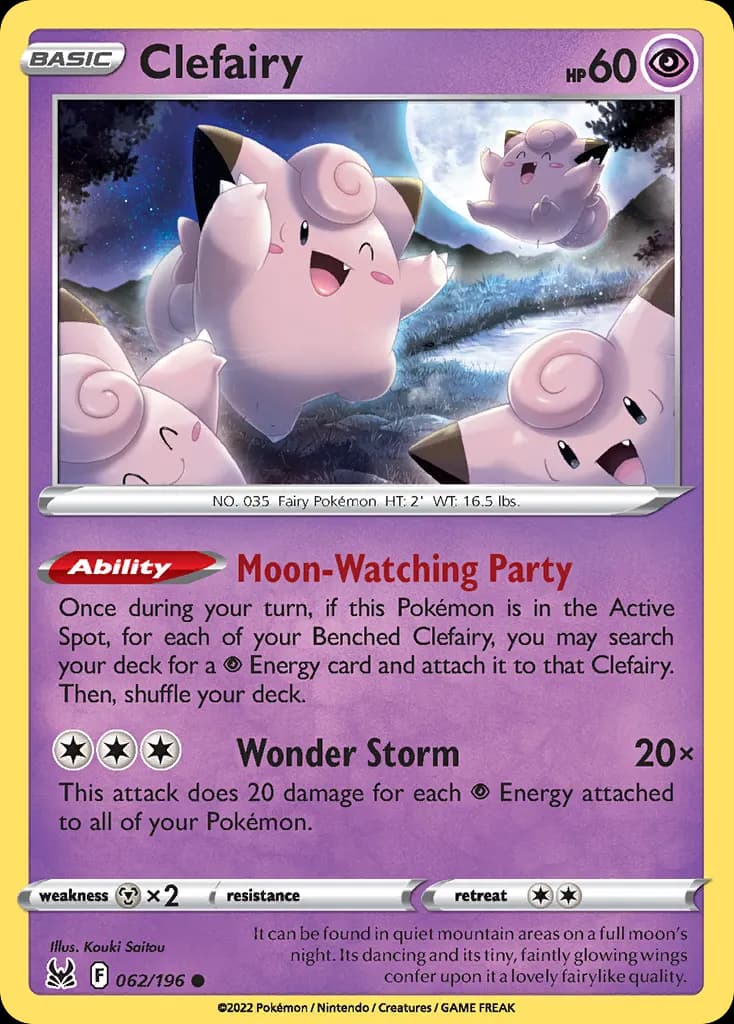 Clefairy — Lost Origin 62 Pokémon card