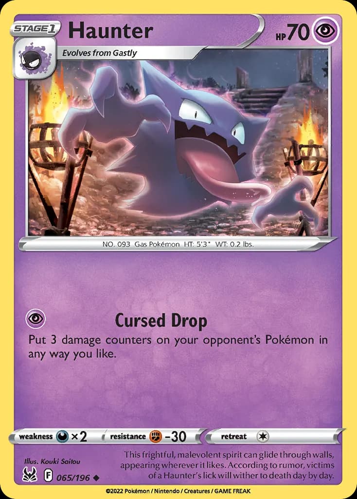 Haunter — Lost Origin 65 Pokémon card