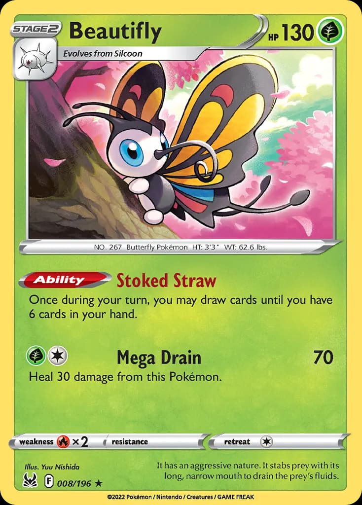 Beautifly — Lost Origin 8 Pokémon card