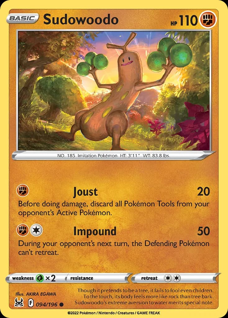 Sudowoodo — Lost Origin 94 Pokémon card