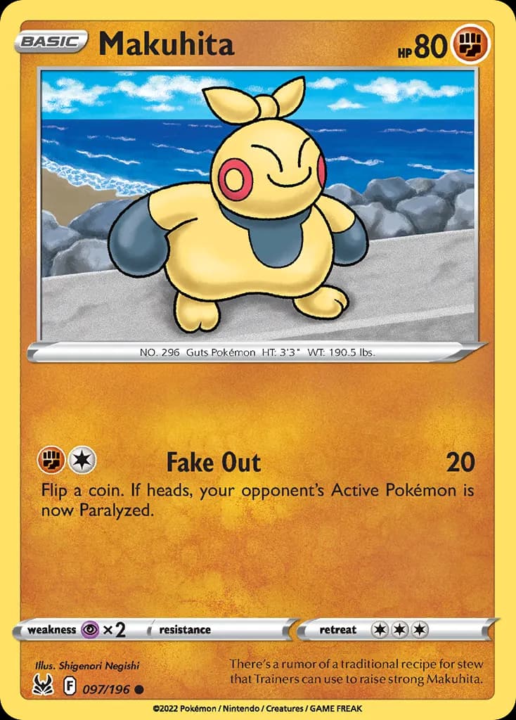 Makuhita — Lost Origin 97 Pokémon card