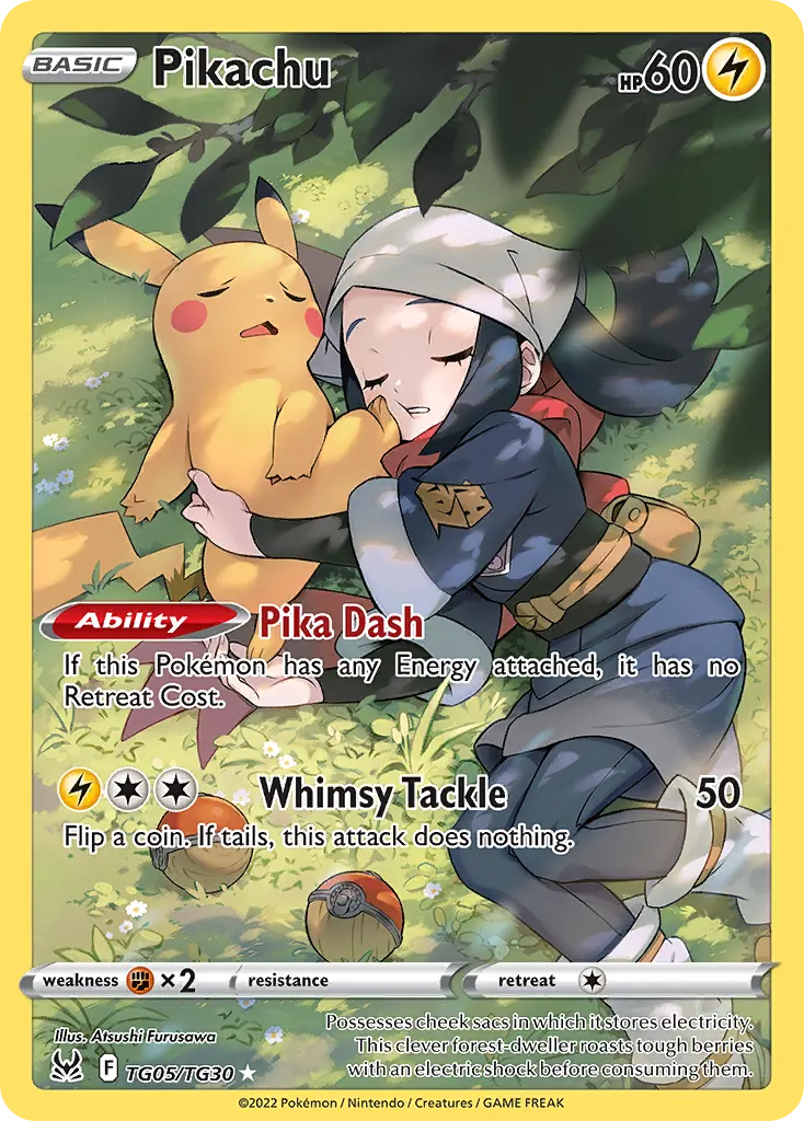 Pikachu — Lost Origin Trainer Gallery TG05 Pokémon card