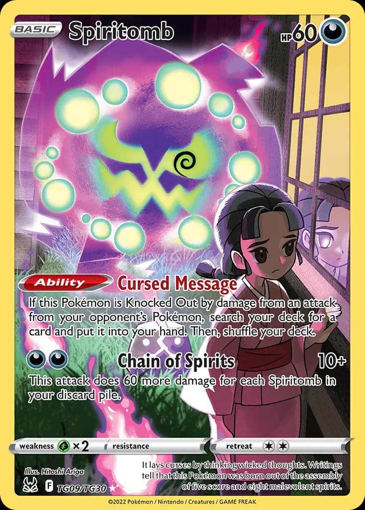 Spiritomb — Origem Perdida Galeria de Treinador TG09 Portuguese Pokémon card